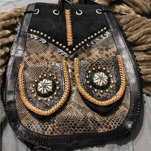 Karma Highway Real Leather Convertible Backpack